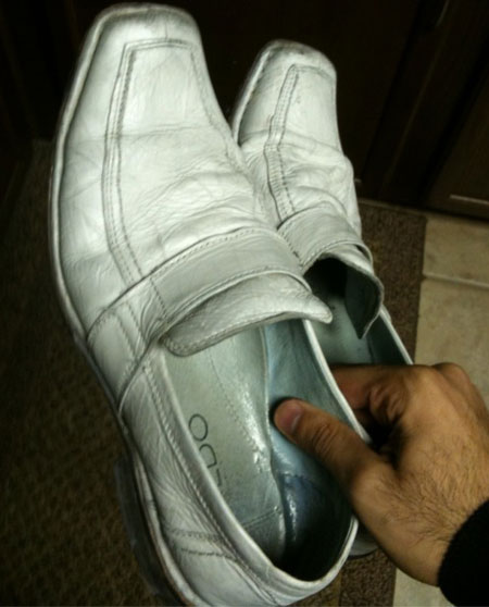 silver paint for leather shoes